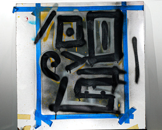 "CONSTRUCTION" 24" X 24" SPRAY PAINT