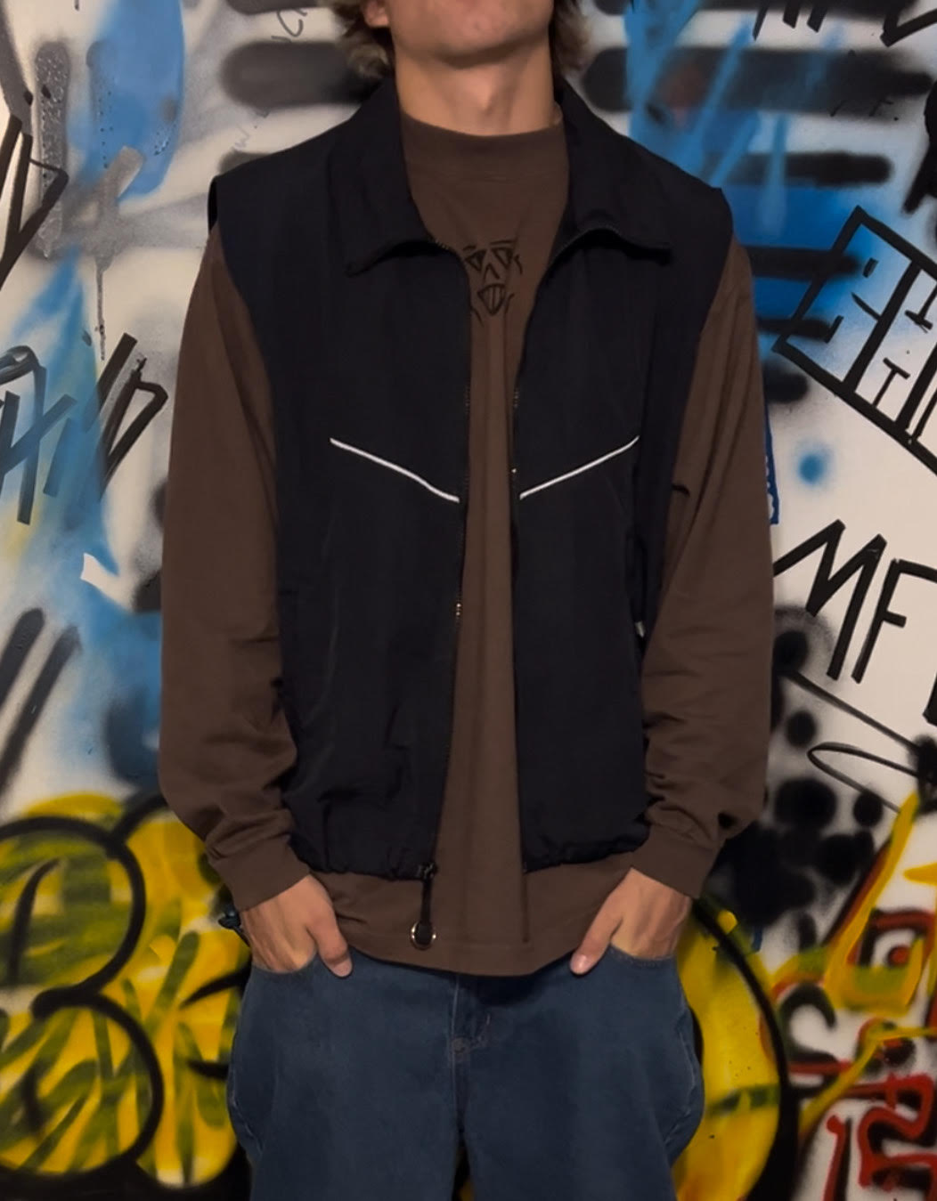 Upcycled "Huh" Vest and Canvas