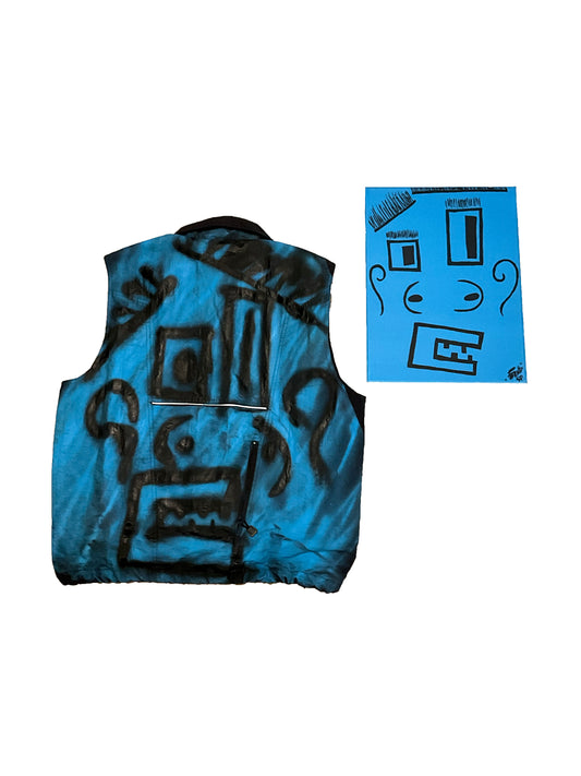 Upcycled "Huh" Vest and Canvas